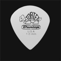 Dunlop Tortex Jazz III White 1.00mm Guitar Plectrums