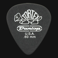 Dunlop Tortex Pitch Black Standard 0.60mm Guitar Plectrums