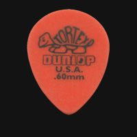 Dunlop Tortex Small Tear Drop 0.60mm Orange Guitar Plectrums