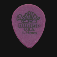 Dunlop Tortex Small Tear Drop 1.14mm Purple Guitar Plectrums