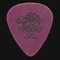 Dunlop Tortex Standard 1.14mm Purple Guitar Plectrums