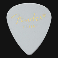 Fender Celluloid 351 White Thin Guitar Plectrums