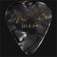 Fender Celluloid 351 Black Moto Heavy Guitar Plectrums