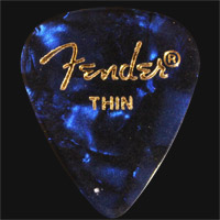 Fender Celluloid 351 Blue Moto Thin Guitar Plectrums