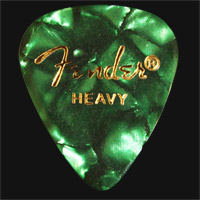 Fender Celluloid 351 Green Moto Heavy Guitar Plectrums