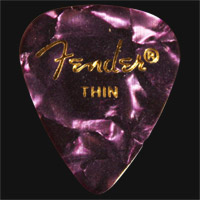 Fender Celluloid 351 Purple Moto Thin Guitar Plectrums